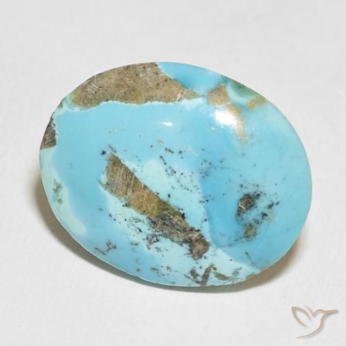 Turchese Blu brillante verde naturale da 45.84 ct, Ovale, Opaco