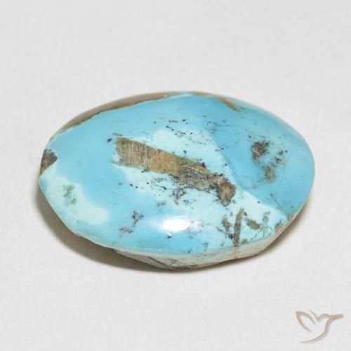 Turchese Blu brillante verde naturale da 45.84 ct, Ovale, Opaco