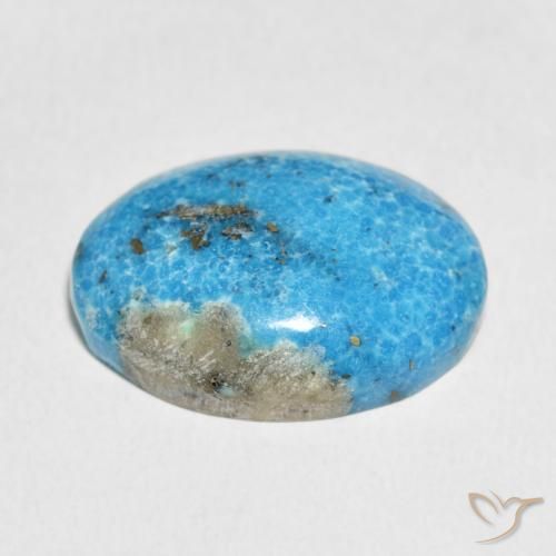 Turchese Blu verdastro naturale da 20.57 ct, Ovale, Opaco