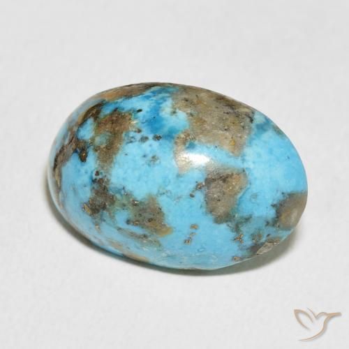 Turchese Blu verdastro naturale da 27.55 ct, Ovale, Opaco