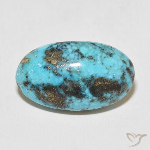 26.38ct Naturale Blu verde Turchese, Ovale, Opaco