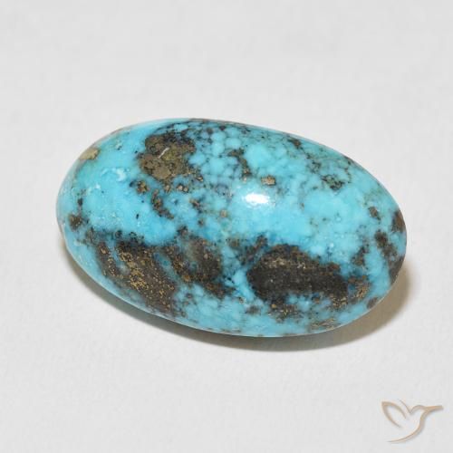 Turchese Blu verde naturale da 26.38 ct, Ovale, Opaco