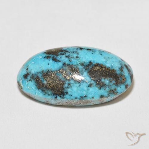 Turchese Blu verde naturale da 26.38 ct, Ovale, Opaco