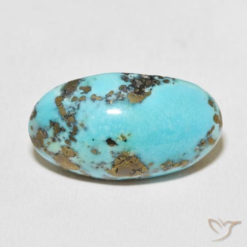 25.11ct Naturale Blu verdastro Turchese, Ovale, Opaco