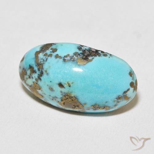 Turchese Blu verdastro naturale da 25.11 ct, Ovale, Opaco