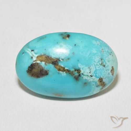 25.72ct Naturale Teal-blu Turchese, Ovale, Opaco
