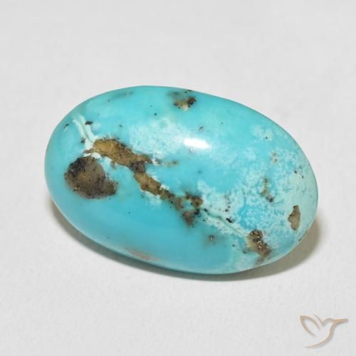 Turchese Teal-blu naturale da 25.72 ct, Ovale, Opaco