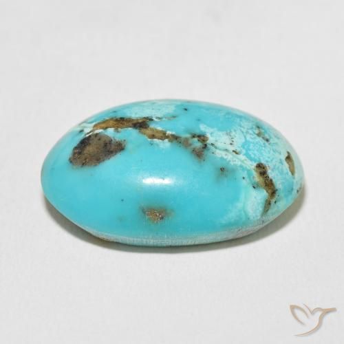 Turchese Teal-blu naturale da 25.72 ct, Ovale, Opaco