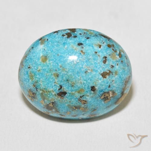 26.96ct Naturale Blu verde Turchese, Ovale, Opaco