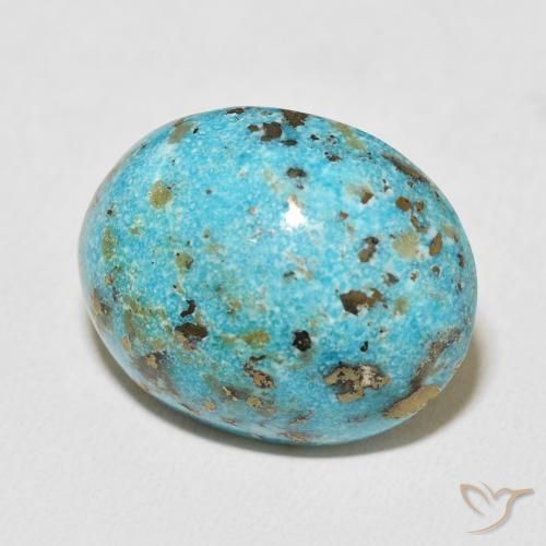 Turchese Blu verde naturale da 26.96 ct, Ovale, Opaco