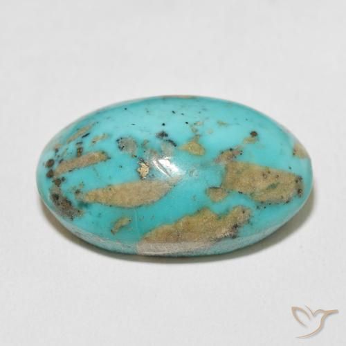 Turchese Verde bluastro medio naturale da 33.66 ct, Ovale, Opaco