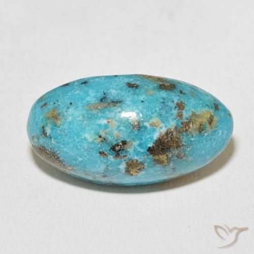 19.16ct Naturale Blu verdastro medio Turchese, Ovale, Opaco