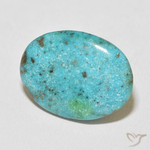 Turchese Blu verdastro medio naturale da 27.65 ct, Ovale, Opaco