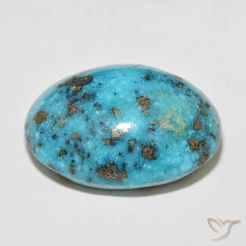 Turchese Blu verdastro naturale da 42.37 ct, Ovale, Opaco