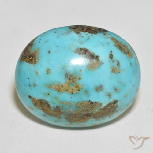 62.74ct Naturale Blu verdastro medio Turchese, Ovale, Opaco