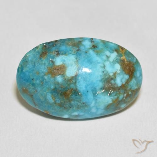 36.21ct Naturale Blu verdastro Turchese, Ovale, Opaco