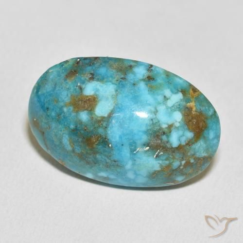 Turchese Blu verdastro naturale da 36.21 ct, Ovale, Opaco