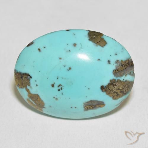 Turchese Verde chiaro Bluastro naturale da 37.13 ct, Ovale, Opaco
