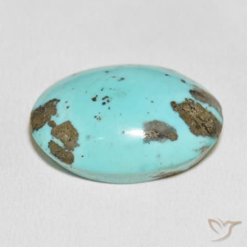 Turchese Verde chiaro Bluastro naturale da 37.13 ct, Ovale, Opaco