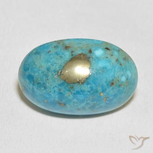 Turchese Blu verdastro medio naturale da 24.53 ct, Ovale, Opaco