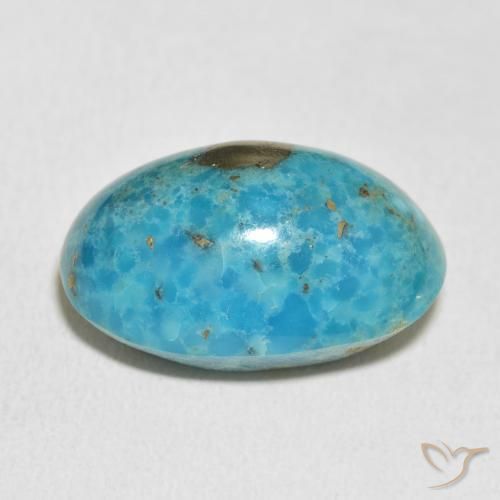 Turchese Blu verdastro medio naturale da 24.53 ct, Ovale, Opaco