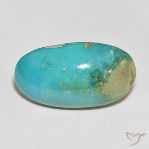 27.56ct Naturale Verde blu Turchese, Ovale, Opaco