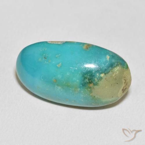 Turchese Verde blu naturale da 27.56 ct, Ovale, Opaco