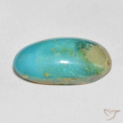 Turchese Verde blu naturale da 27.56 ct, Ovale, Opaco