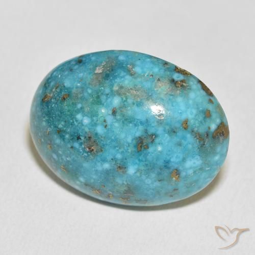 Turchese Blu verde naturale da 36.79 ct, Ovale, Opaco