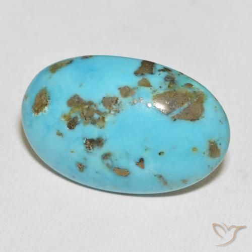 Turchese Blu verdastro medio naturale da 28.70 ct, Ovale, Opaco