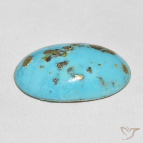 Turchese Blu verdastro medio naturale da 28.70 ct, Ovale, Opaco