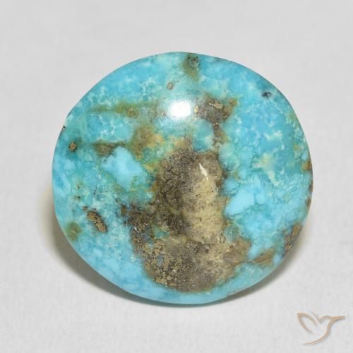 27.22ct Naturale Blu verde Turchese, Rotondo, Opaco