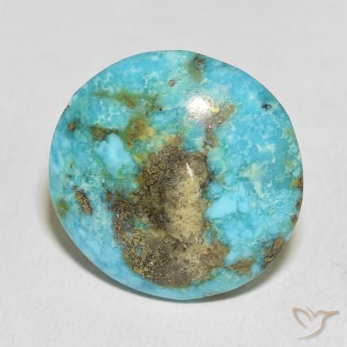 Turchese Blu verde naturale da 27.22 ct, Rotondo, Opaco