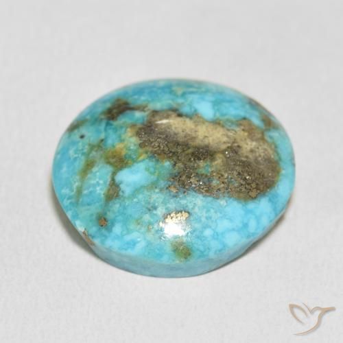 Turchese Blu verde naturale da 27.22 ct, Rotondo, Opaco