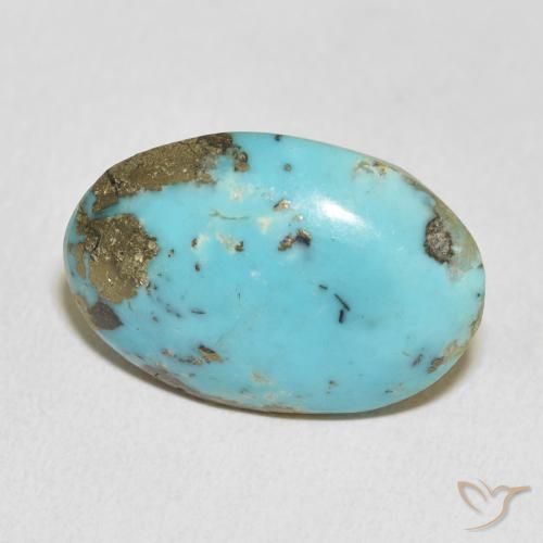 Turchese Blu verdastro naturale da 21.83 ct, Ovale, Opaco