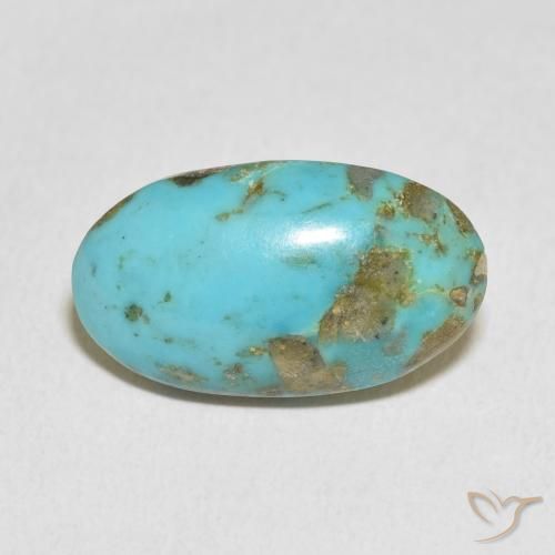 13.63ct Naturale Blu verdastro medio Turchese, Ovale, Opaco
