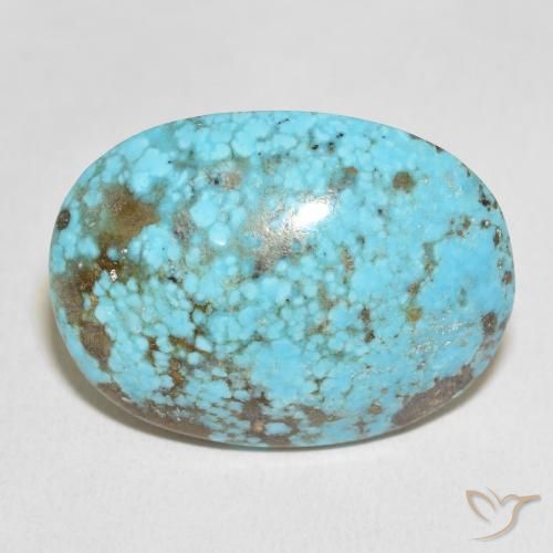 Turchese Blu verdastro naturale da 48.31 ct, Ovale, Opaco