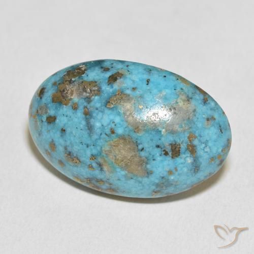 Turchese Blu verdastro medio naturale da 39.39 ct, Ovale, Opaco