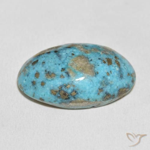 Turchese Blu verdastro medio naturale da 39.39 ct, Ovale, Opaco