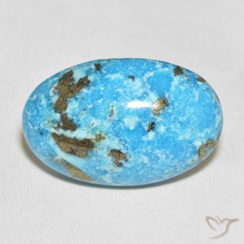 33.26ct Naturale Blu verdastro Turchese, Ovale, Opaco
