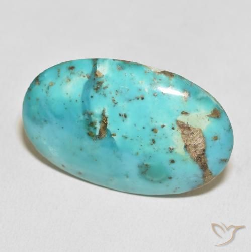 Turchese Verde bluastro naturale da 58.82 ct, Ovale, Opaco