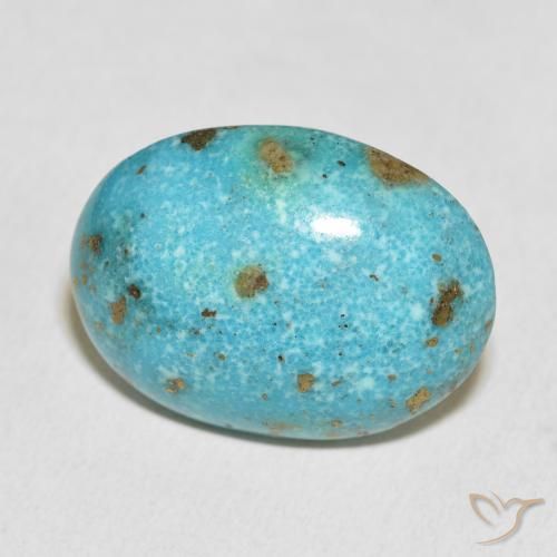 Turchese Blu verde naturale da 27.71 ct, Ovale, Opaco