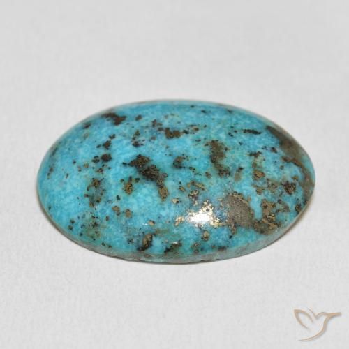 Turchese Blu verde naturale da 23.62 ct, Ovale, Opaco