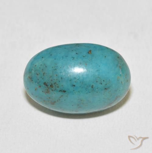 12.72ct Naturale Verde blu Turchese, Ovale, Opaco