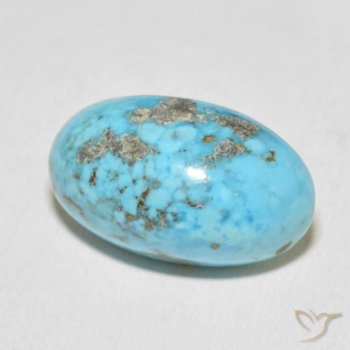 Turchese Blu verdastro naturale da 21.31 ct, Ovale, Opaco