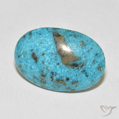Turchese Blu verdastro naturale da 23.63 ct, Ovale, Opaco