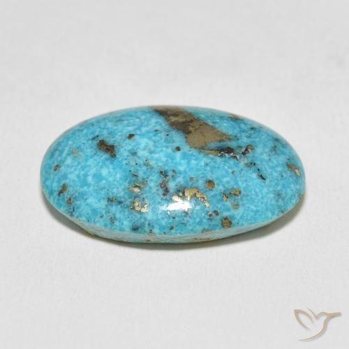 Turchese Blu verdastro naturale da 23.63 ct, Ovale, Opaco