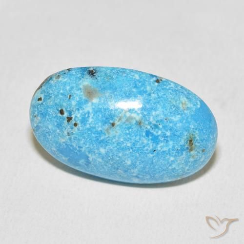 Turchese Teal-blu naturale da 17.65 ct, Ovale, Opaco