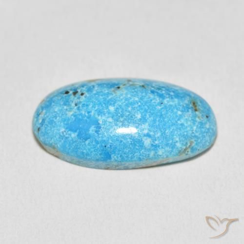 Turchese Teal-blu naturale da 17.65 ct, Ovale, Opaco