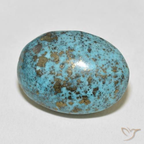 Turchese Blu verdastro medio naturale da 38.54 ct, Ovale, Opaco